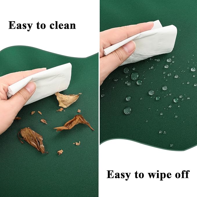 Outdoor Chair Cushions Set of 2, Waterproof Foam Patio Seat Cushions with Ties for Garden Sofa & Dining Furniture, 3-Year Color Fastness, 18x18x3 Inch, Green