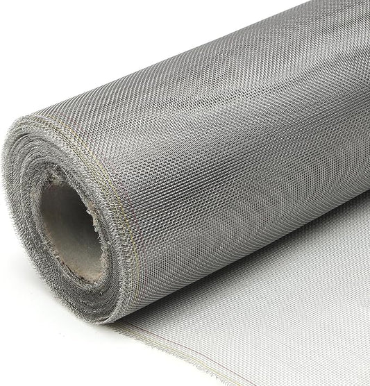 304 Sliver Stainless Steel Robust & Shielding Window Screen Replacement Mesh Screen, 39IN x 100FT, Perfect for Windows, Doors, Patios & Pets, Mosquito-Proof,Sturdy Screen Mesh Roll (20 Mesh)