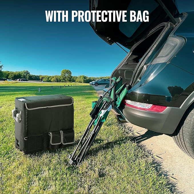 BougeRV 12V Portable Refrigerator 53 Quart Car Freezer Fridge Electric Cooler12V/24V DC 110~240Volt AC for Camping (Included: 53Qt Insulated Cover)