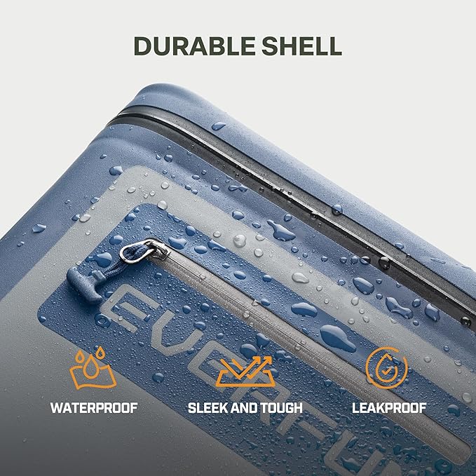 EVERFUN Soft Cooler 30 Can, Portable Insulated Small Cooling Lunch Box for Men and Women, Leakproof Ice Chest Bag for Travel, Beach, Camping, Beverage, Boating, Fishing, Tailgating, Work and Picnic