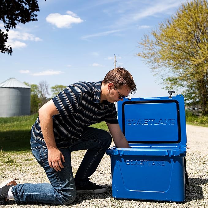Coastland Delta Series Rotomolded Coolers, Premium Everyday Use Insulated Cooler, Ideal Portable Ice Chest Available in Multiple Capacities & Colors