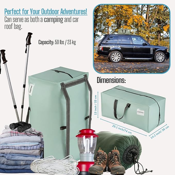 VENO 6 Pack Moving Bags w/Backpack Straps, Heavy Duty, Moving Boxes Alternative, Packing Supplies, Large Storage Totes for Dorm Room Essentials with Zipper for Clothes (Light Green Matte, 6 Pack)