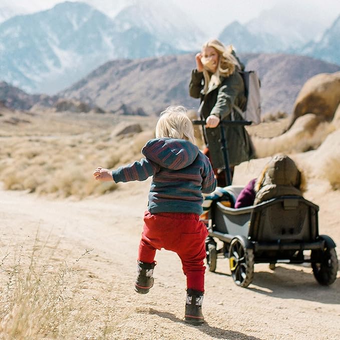 Veer All-Terrain Cruiser | Premium Off-Road Wagon Stroller for Babies, Toddlers, and Kids | Push/Pull/Push-Along Steering for Uneven Terrain | JPMA Certified | Lightweight and Collapsible | 2 Seats