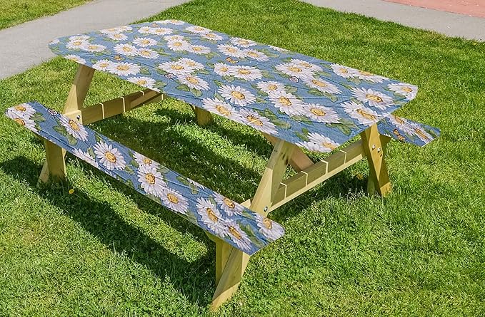 LAMINET Picnic Table Cover Daisy - Large