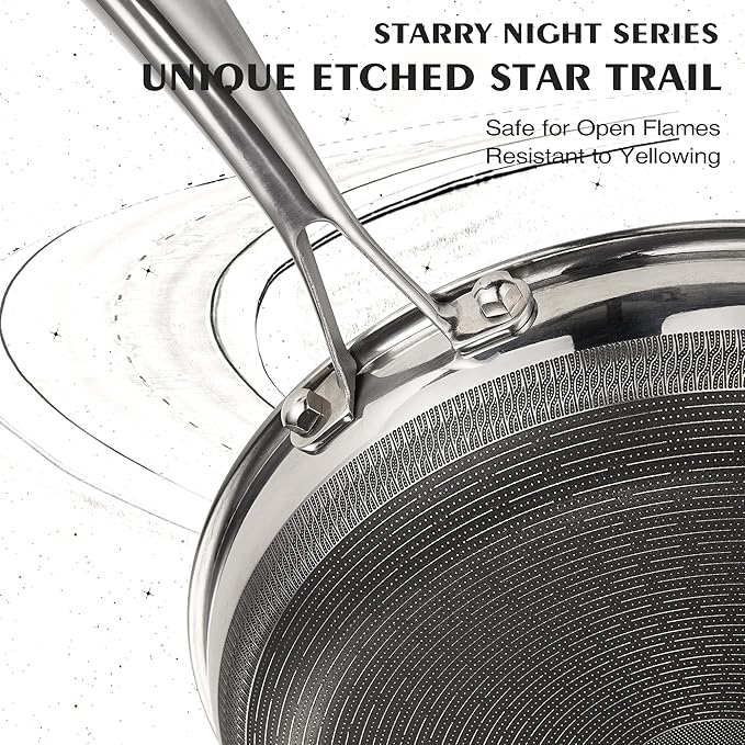 KITEXPERT Non Stick Frying Pans without Lid, 8" Titanium Ceramic Pan Nonstick Stainless Steel Skillet, PFAS PFOA & PTFE Free, Quick-Cool Handle, Dishwasher & Oven Safe, Compatible with All Cooktops