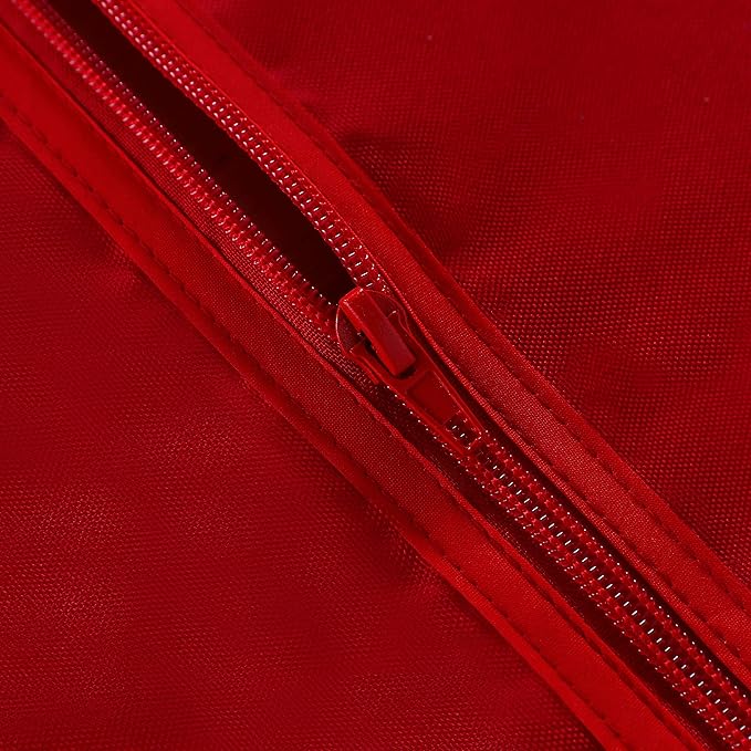 LUSHVIDA Rectangle Outdoor Tablecloth with Umbrella Hole and Zipper, 60x120 Inch Red, Washable Waterproof Table Cloth Spill Proof Wrinkle Free Table Cover for Patio Spring Summer Picnic BBQS