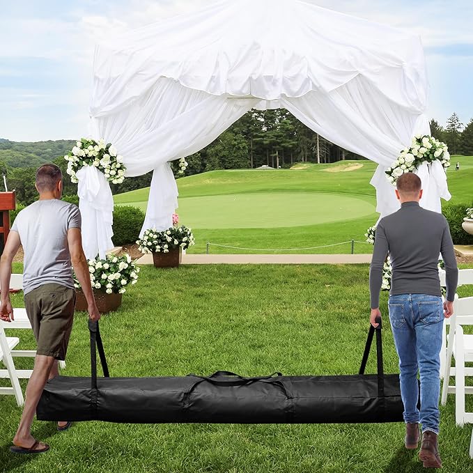 Adnee 83" L x 12" W Heavy Duty Party Tent Poles Storage Bag-600D Oxford Canopy Pole Bag with Padded Handles and Dual Zipper-Portable Long Storage Bag for Storing Event Tent Equipment Top Covers Pole