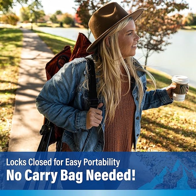 Kijaro Dual Lock Portable Camping Chairs - Enjoy the Outdoors with a Versatile Folding Chair, Sports Chair, Outdoor Chair & Lawn Chair - Dual Lock Feature Locks Position – Kawachi Purple