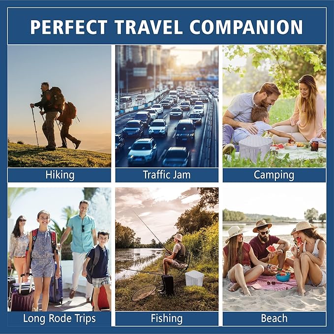 Portable Camping Toilet for Adults - Hapoon XL Portable Folding Toilet with Lid,Travel Portable Potty for Adults,Porta Potty Car Toilet