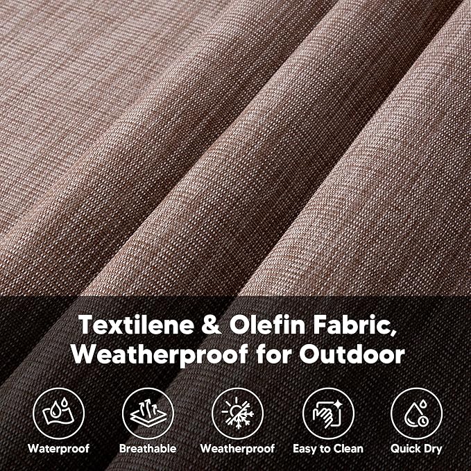 SUNCREAT Portable Hammock with Stand Included, Stand Alone Backyard Hammock for 2 Person, 450 lbs Capacity, Brown