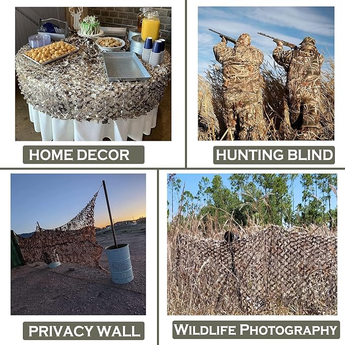 Camo Netting Camouflage Netting 20x20 10x20 10x10 Bulk Roll Burlap Camo Tarp Sunshade Net for Hunting Blind Dinosaur Birthday Jungle MilitaryTheme Party Decoration Camping Shooting