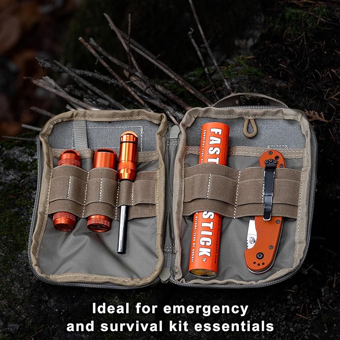 Fast Fire Stick - Survival Fire Starting Tinder, New Fat Rope Stick Version, Best Firestarter for Emergency, Survival, Campfire, Bushcraft, and Hiking - Waterproof & Non-Toxic