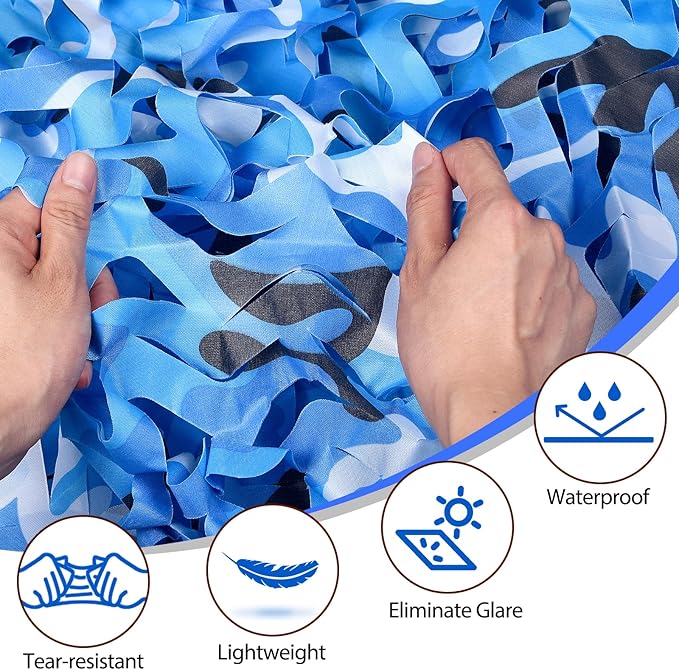 Camo Netting Camouflage Netting 20x20 10x20 10x10 Bulk Roll Burlap Camo Tarp Sunshade Net for Hunting Blind Dinosaur Birthday Jungle MilitaryTheme Party Decoration Camping Shooting