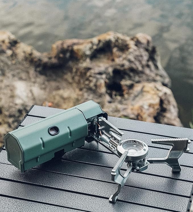 ONLYFIRE OUTDOOR LIVING Foldable Camping Stove with Storage Bag, Portable Butane Stove with Bottle Opener, Gas Stove for Picnic, Backpacking Hiking, Adventure, Car Travel, RV Trip, Emergency, GS330