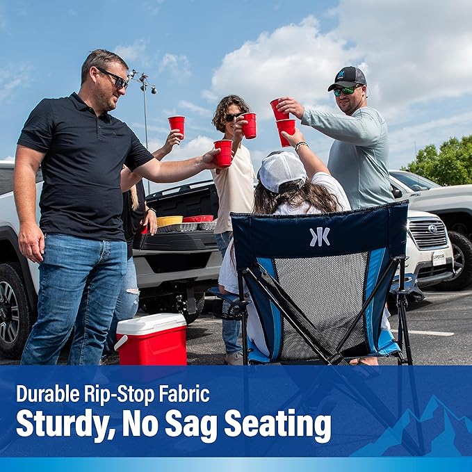 Kijaro Sports Fan Folding Chair, 26" L x 35.5" W x 37" H, Tennessee Titans