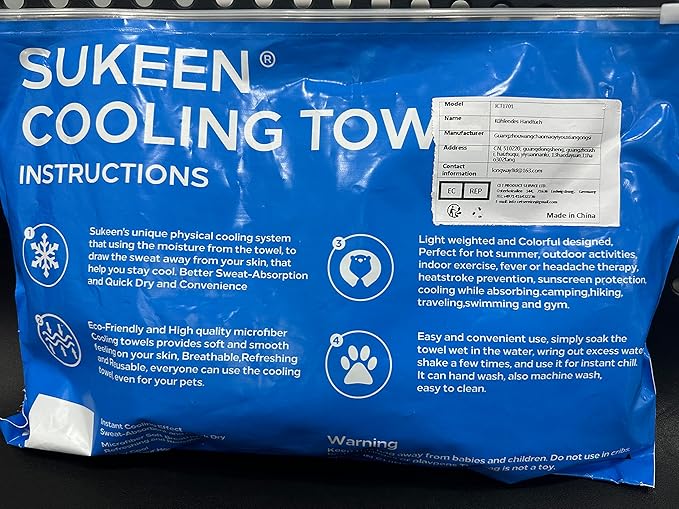 Sukeen Cooling Towel (40"x12") Bulk Ice Towel,Soft Breathable Chilly Towel,Microfiber Towel for Yoga,Sport,Running,Gym,Workout,Camping,Fitness,Workout & More Activities