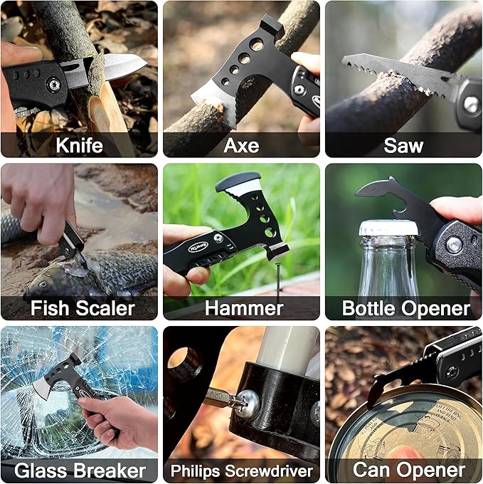 RoverTac "TOUGH GEAR FOR REAL LIFE" Tool Gift Set, Multitool Axe