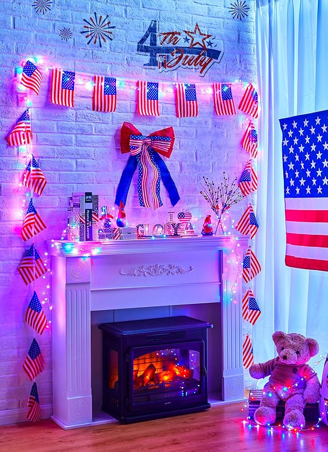 Moonflor Fairy Lights Color Changing - 22 Colors 20FT 200 LED Firecracker Fairy Lights with Remote, Cluster String Lights with 12 Lighting Modes, Halloween Fairy Lights for Bedroom Indoor Christmas