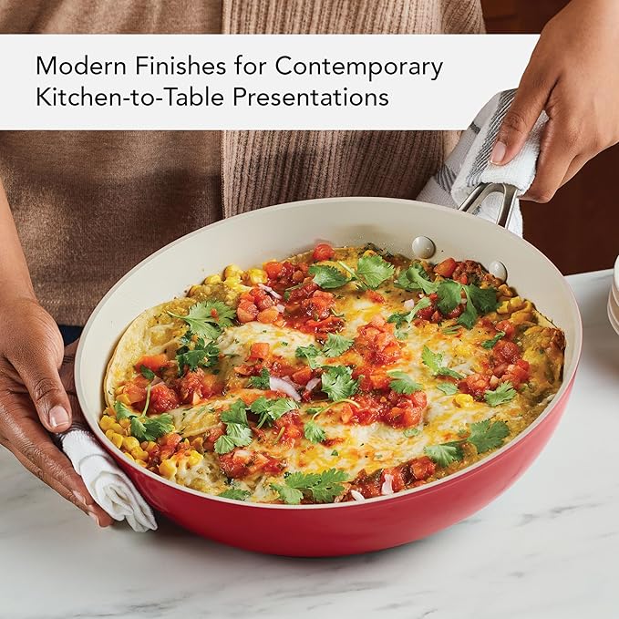 KitchenAid Hard Anodized Ceramic Hard Anodized Ceramic Nonstick Frying Pan, 12.25-Inch - Empire Red