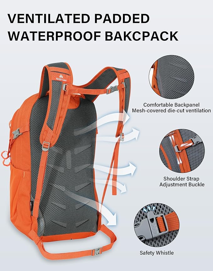 Pioneer Camp Hiking Backpack 22L Small Hiking Hydration Gear Lightweight Camping Backpack Travel Daypack for Women Men