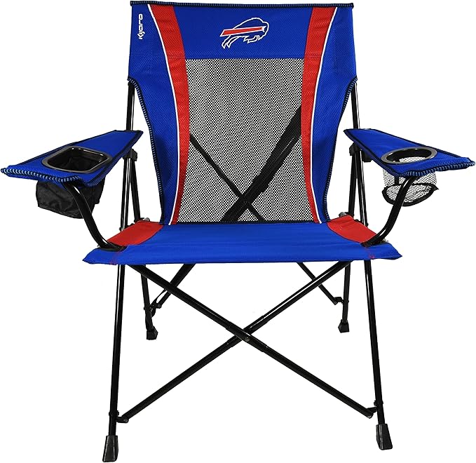 Kijaro Sports Fan Folding Chair, 26" L x 35.5" W x 37" H, Buffalo Bills
