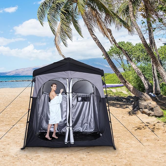 CDEN Camping Shower Tent, Outdoor Shower Enclosure, Camping Shower, Outdoor Bathroom, Pop Up Changing Tent, Oversize