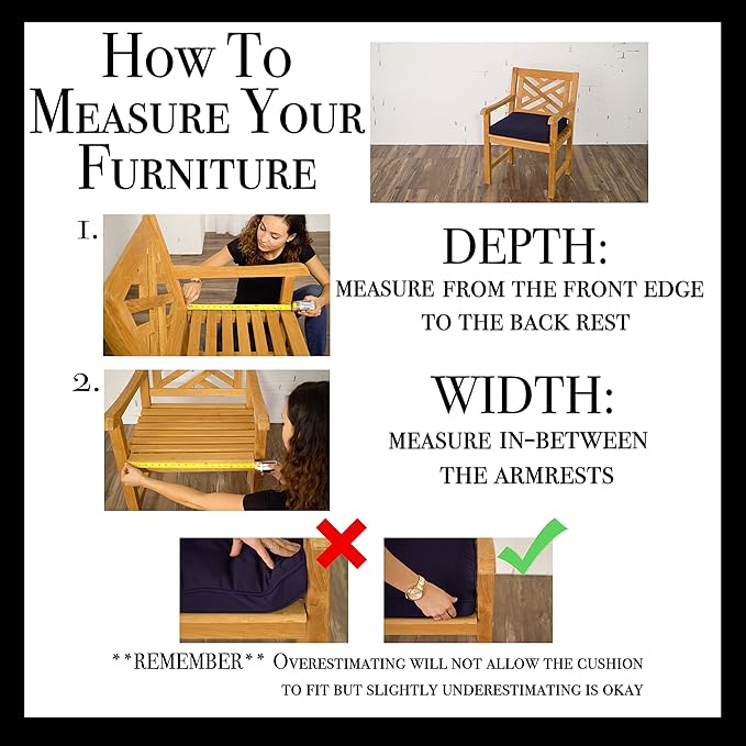 Sorra Home Sunbrella Bristol Square Chair Cushion (Set of 2) - Fade & Water Resistant, Outdoor & Indoor Patio Seat Cushion with Plush Foam - Cabana Classic (20" x 20" x 2.5")