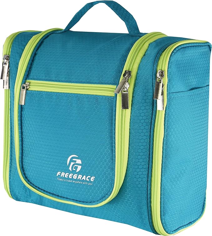 Hanging Toiletry Bag Extra Large Capacity | Premium Travel Organizer Bags For Men And Women | Durable Waterproof Nylon Bathroom, Shower, Makeup Bag For Toiletries, Cosmetics, Brushes