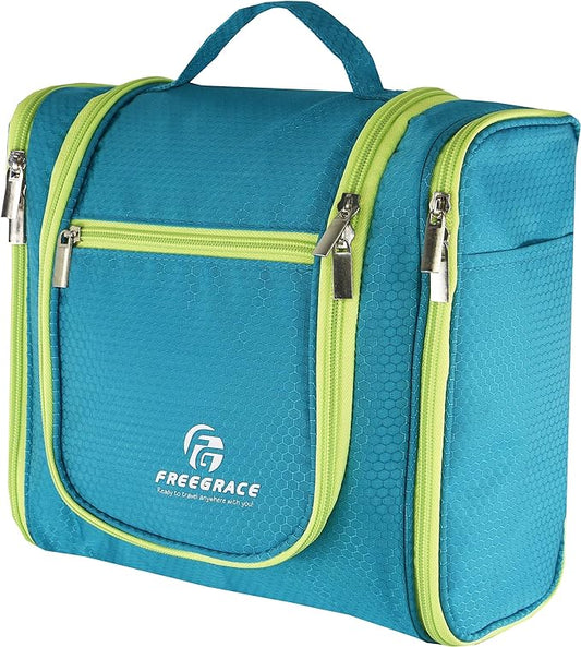 Hanging Toiletry Bag Extra Large Capacity | Premium Travel Organizer Bags For Men And Women | Durable Waterproof Nylon Bathroom, Shower, Makeup Bag For Toiletries, Cosmetics, Brushes