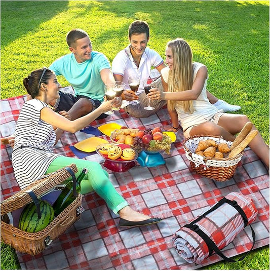 Extra Large Picnic Blankets Portable 80x80 Oversized Waterproof Sandproof Outdoor Boho Beach Blanket Camping Grass Mat Women Birthday Thank You Gift Mother Day Sister Hostess Girlfriend Teacher Gifts