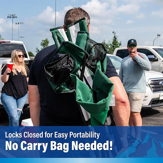 Kijaro Dual Lock Pro Sports Fan Folding Chair, 26" L x 35.5" W x 37" H, New York Jets