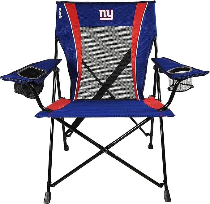 Kijaro Dual Lock Pro, NFL Sports Fan Foldign Chair, 26" L x 35.5" W x 37" H, New York Giants