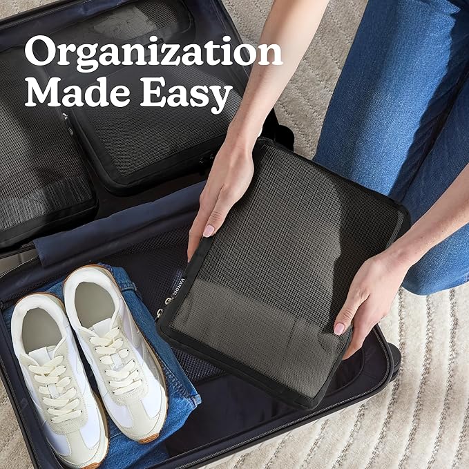 Vandel Space-Saving Compression Packing Cubes for Women, Men, Compressible Carry On Suit Case Organizer Luggage Packing Cubes for Travel Organizer Bags for Luggage and Backpacks, Suitcase Cube