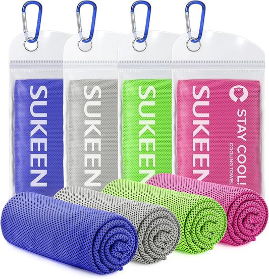Sukeen Cooling Towel for Neck and Face (40"x12"), Microfiber Bulk Cooling Towels for Athletes Cooling Neck Wraps Instant Cooling Towels for Yoga,Gym,Golf,Running,Fitness and Workout