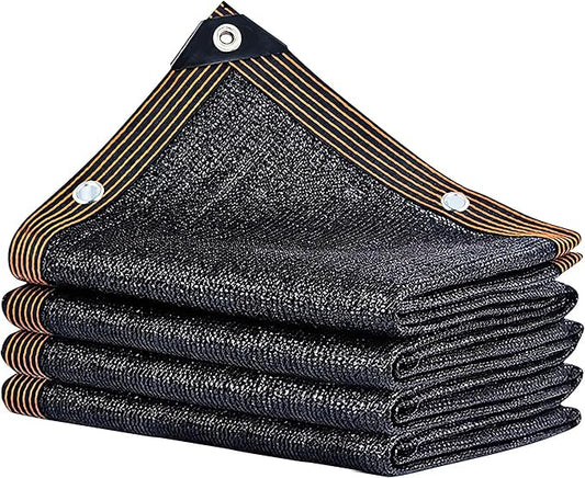 winemana 50% Black Shade Cloth, 6.6 x 10 FT Durable Mesh Tarp with Grommets, Garden Sunblock Shade Cloth Shading Antifreezing for Plants Cover, Greenhouse, Barns Kennel, Patio, Tomatoes