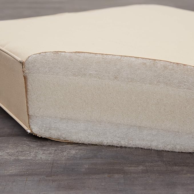 Sorra Home Sunbrella Bristol Square Chair Cushion (Set of 2) - Fade & Water Resistant, Outdoor & Indoor Patio Seat Cushion with Plush Foam - Canvas Black (20" x 20" x 2.5")