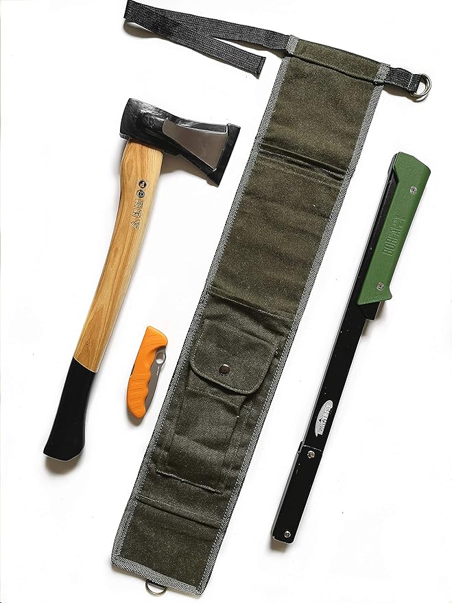 TIPU Axe and Saw Sling, Agawa Saw Bag, Bucksaw Bag, Canvas Sheath for BOREAL21 Folding Bow Saw