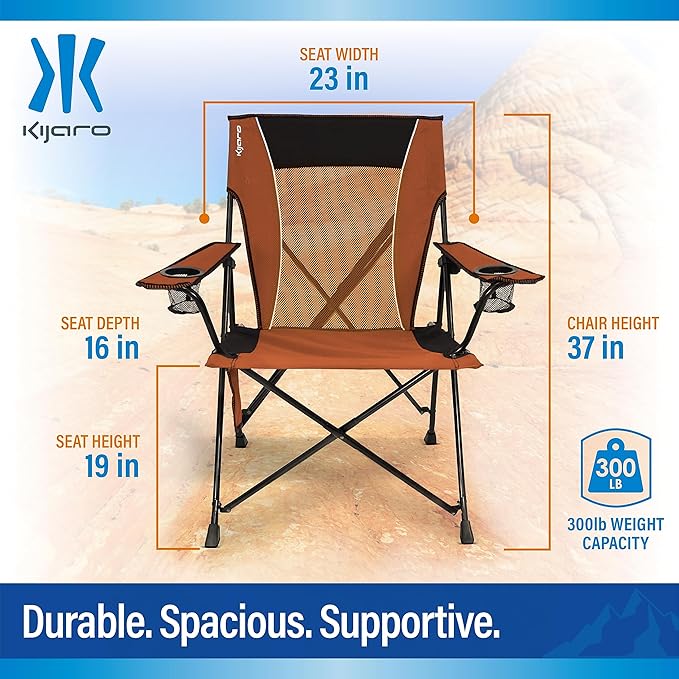 Kijaro Dual Lock Chair Color: Victoria Desert Orange