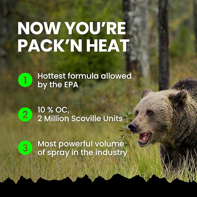 Bear Spray & Griz Guard Holster - Strongest Formula Allowed by EPA (7.9 oz)