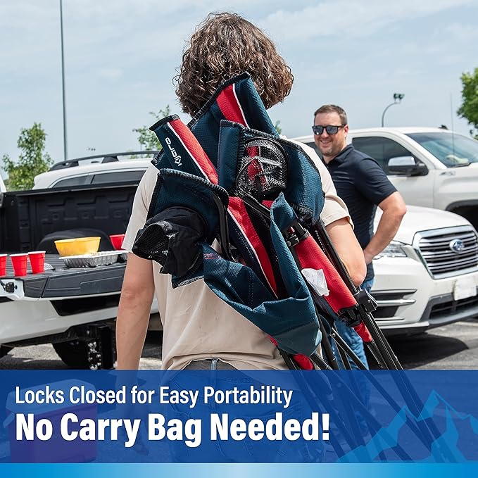 Kijaro Dual Lock Pro Sports Fan Folding Chair, 26" L x 35.5" W x 37" H, Houston Texans