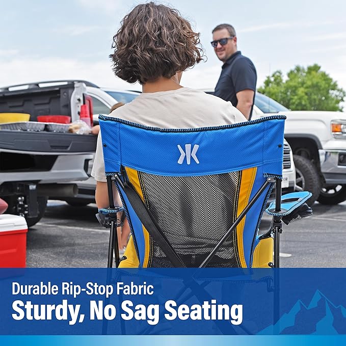 Kijaro Sports Fan Folding Chair, 26" L x 35.5" W x 37" H, Los Angeles Chargers