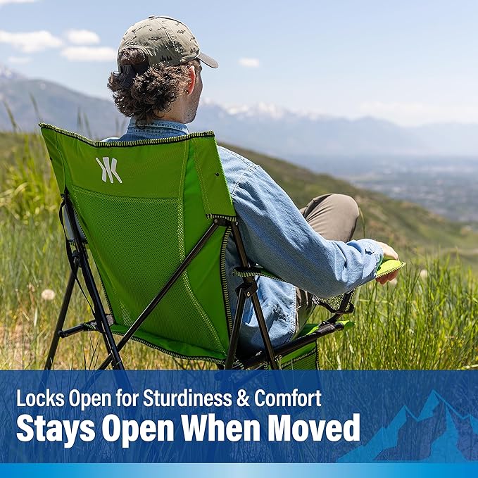 Kijaro Dual Lock Portable Camping Chairs - Versatile Folding Chair, Sports Chair, Outdoor Chair & Lawn Chair - Dual Lock Feature Red Rock Canyon