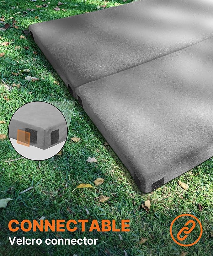 3 Inch GAIALOOP Thick Memory Foam Camping Mattress Sleeping Pad [Car/Tent/Cot] Glamping Portable Floor Mat Roll Up Futon Mattress for Guests Sleepover