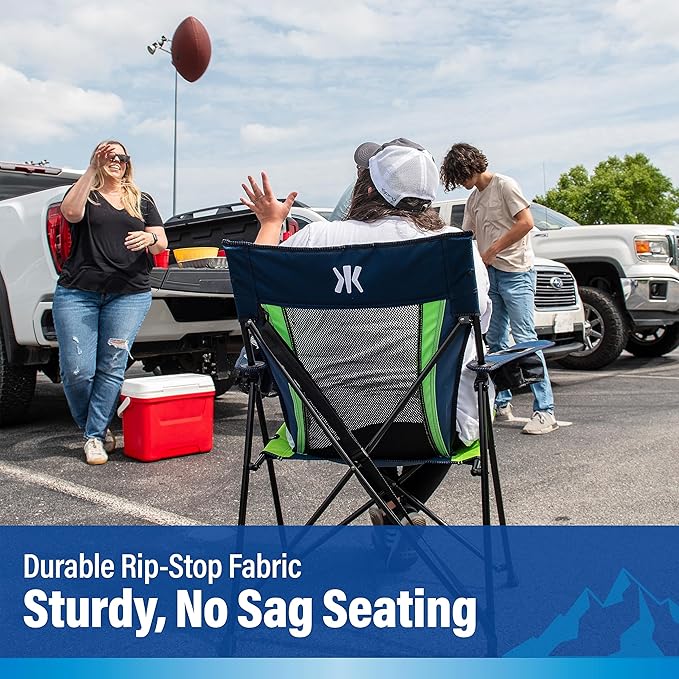 Kijaro Sports Fan Folding Chair, 26" L x 35.5" W x 37" H, Seattle Seahawks