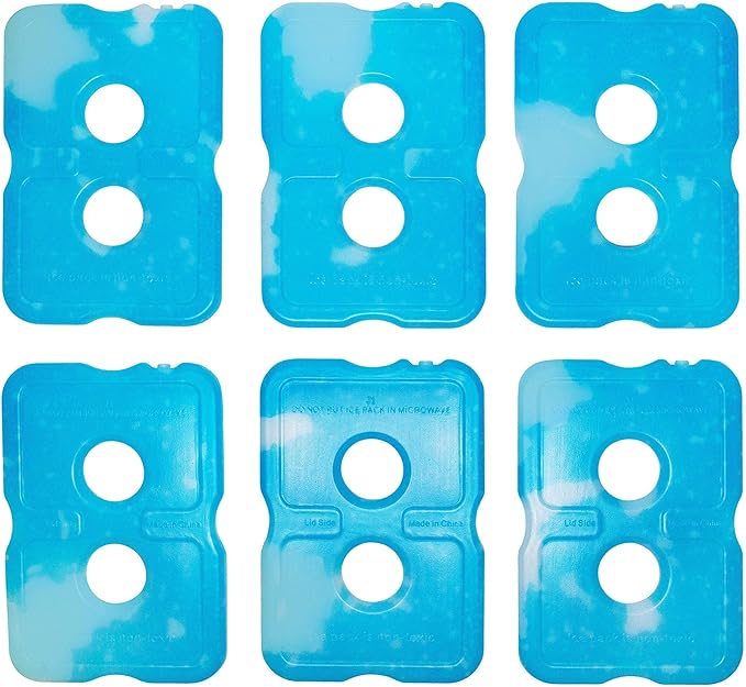 Healthy Packers Ice Packs for Lunch Boxes & Coolers - Freezer Packs - Original Cool Pack | Cooler Accessories for Beach, Camping & Fishing | Slim & Long-Lasting Reusable Ice Pack for Cooler