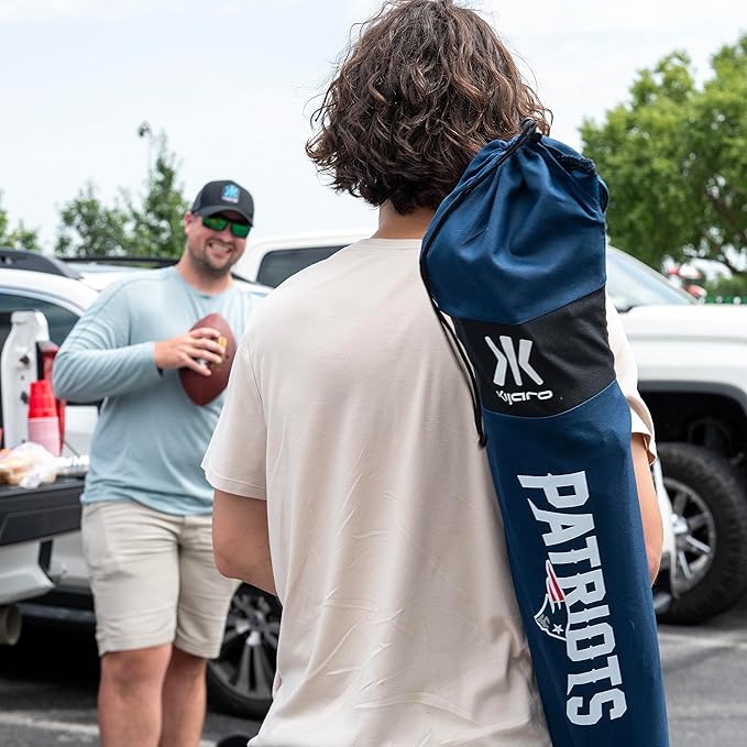 Kijaro Dual Lock Pro NFL Sports Fan Folding Chair, 26" L x 35.5" W x 37" H, New England Patriots