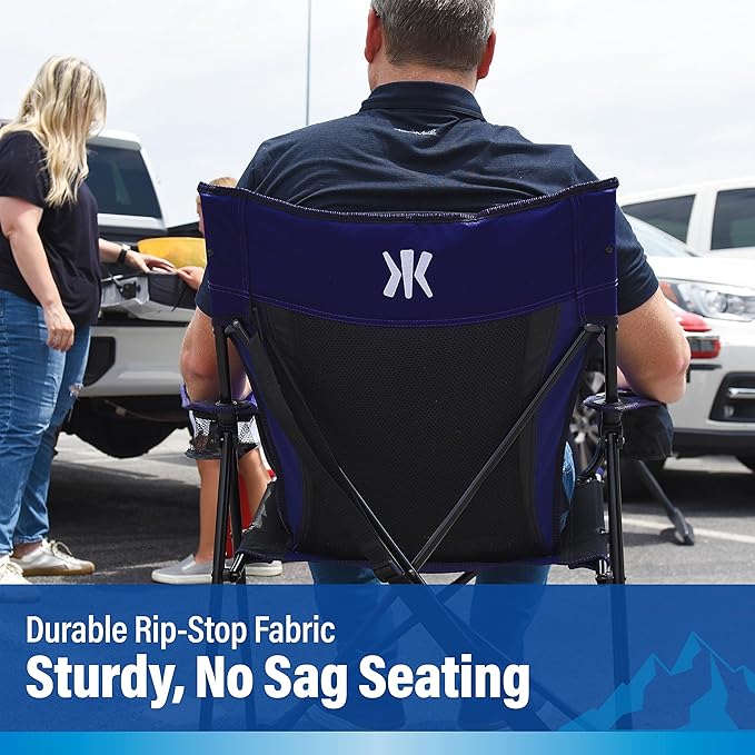 Kijaro Sports Fan Folding Chair, 26" L x 35.5" W x 37" H, Baltimore Ravens