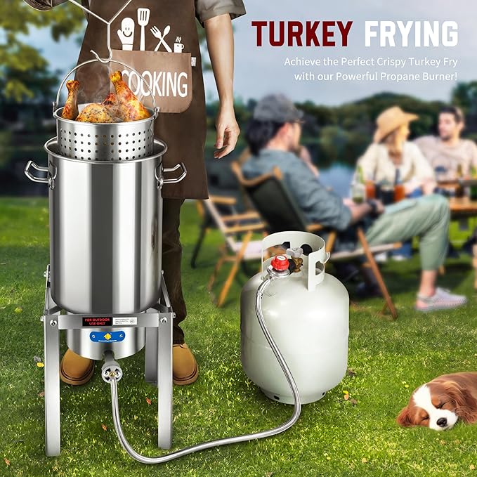 ARC 55,000BTU Propane Burner Camping Stove,Outdoor Gas Stove Burner Cooker for Cooking for Turkey Fry,Homebrewing,Crawfish Boil,and More!