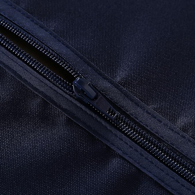 LUSHVIDA Rectangle Outdoor Tablecloth with Umbrella Hole and Zipper, 60x84 Inch Navy, Washable Waterproof Table Cloth Spill Proof Wrinkle Free Table Cover for Patio Spring Summer Picnic BBQS