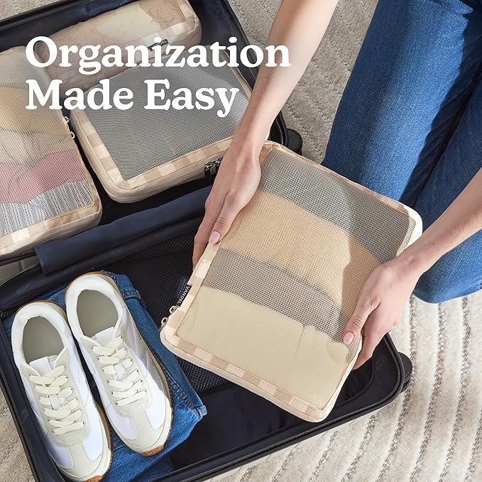 Vandel Space-Saving Compression Packing Cubes for Women, Men, Compressible Carry On Suit Case Organizer Luggage Packing Cubes for Travel Organizer Bags for Luggage and Backpacks, Suitcase Cube